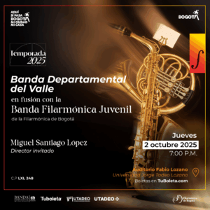 Banda Departamental del Valle en fusión con la Banda Filarmónica Juvenil
